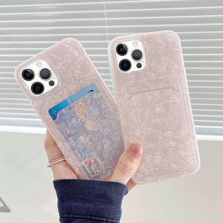 For iPhone 13 Pro Shell Texture TPU Protective Case with Card Slot