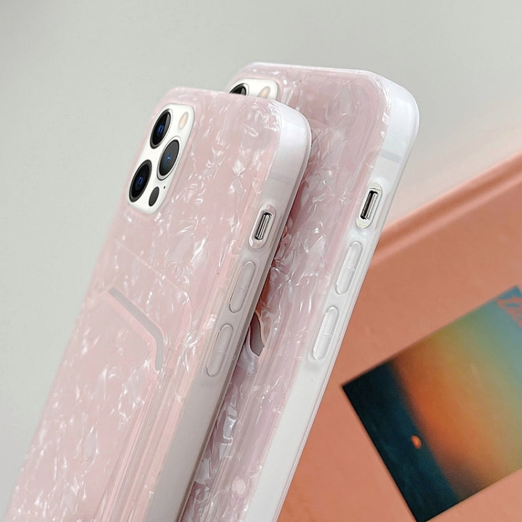 For iPhone 13 Pro Max Shell Texture TPU Protective Case with Card Slot