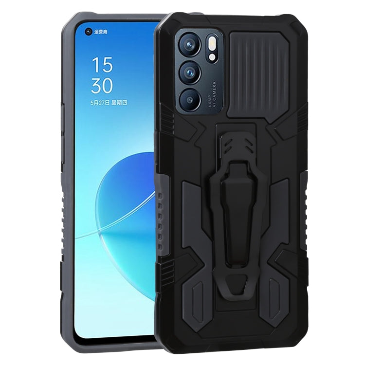 For OPPO Reno6 Armor Warrior Shockproof PC + TPU Protective Case