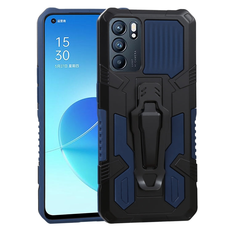 For OPPO Reno6 Armor Warrior Shockproof PC + TPU Protective Case