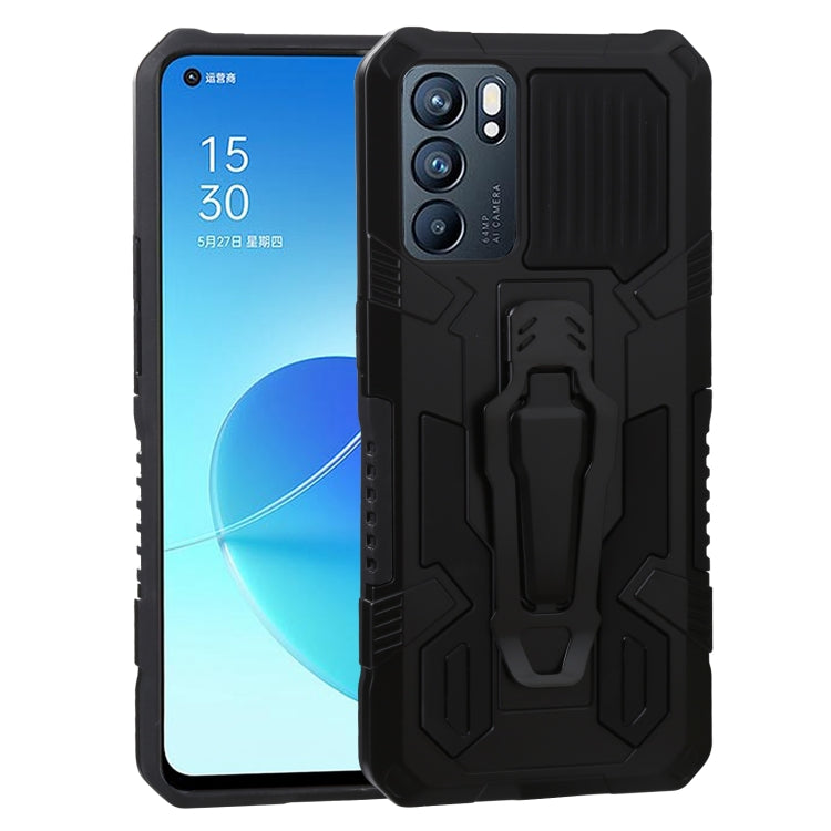 For OPPO Reno6 Armor Warrior Shockproof PC + TPU Protective Case