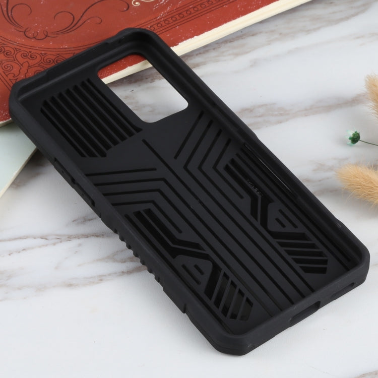 For OPPO Reno6 Vanguard Warrior All Inclusive Double-color Shockproof TPU + PC Protective Case with Holder