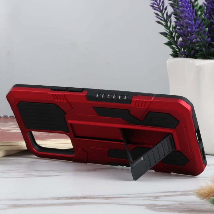 For OPPO Reno6 Vanguard Warrior All Inclusive Double-color Shockproof TPU + PC Protective Case with Holder