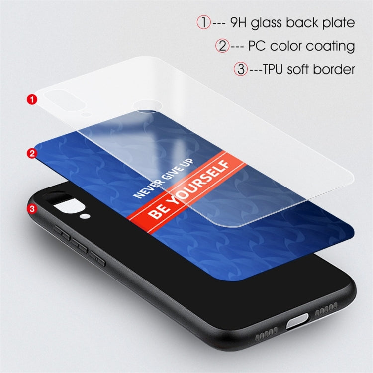 For Xiaomi Redmi Note 7 Shockproof PC + TPU + Glass Protective Case