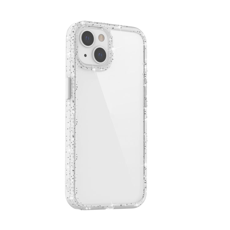 For iPhone 13 Kingsteel Wolf Glass Glitter Protective Case