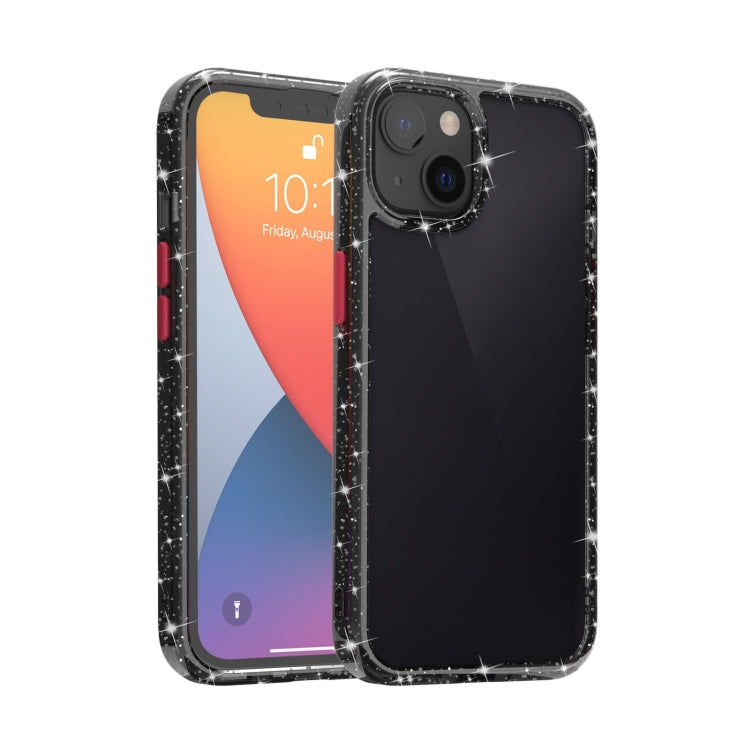 For iPhone 13 Kingsteel Wolf Glass Glitter Protective Case