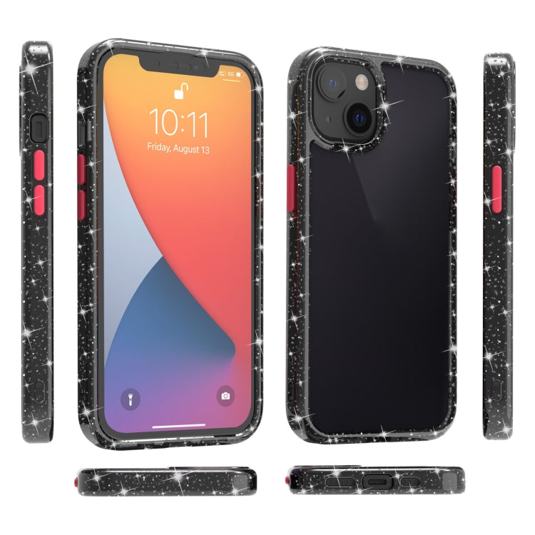 For iPhone 13 Kingsteel Wolf Glass Glitter Protective Case