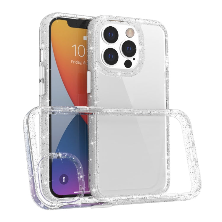 For iPhone 13 Pro Kingsteel Wolf Glass Glitter Protective Case