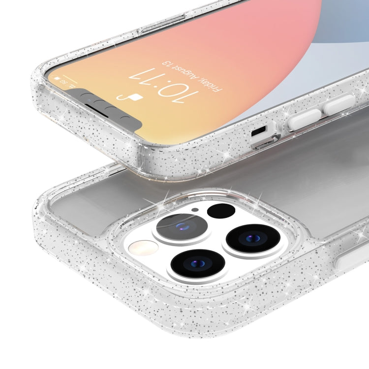 For iPhone 13 Pro Kingsteel Wolf Glass Glitter Protective Case