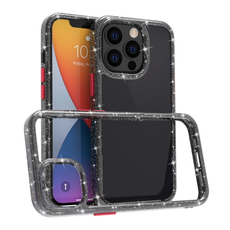 For iPhone 13 Pro Kingsteel Wolf Glass Glitter Protective Case