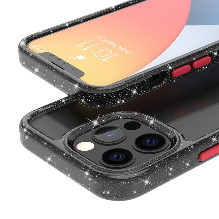 For iPhone 13 Pro Kingsteel Wolf Glass Glitter Protective Case