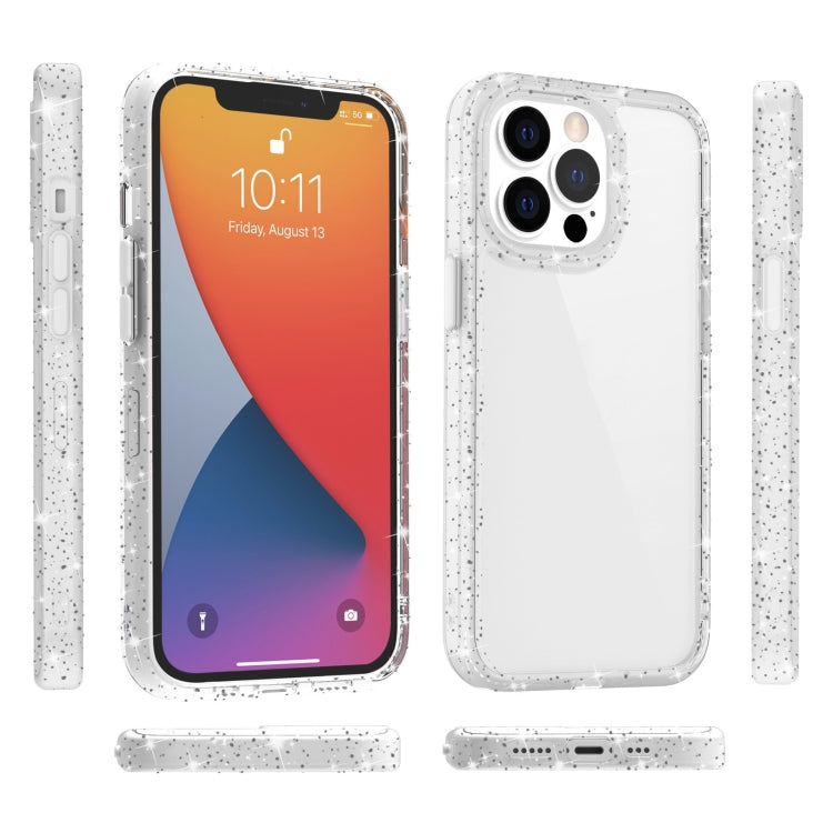 For iPhone 13 Pro Max Kingsteel Wolf Glass Glitter Protective Case