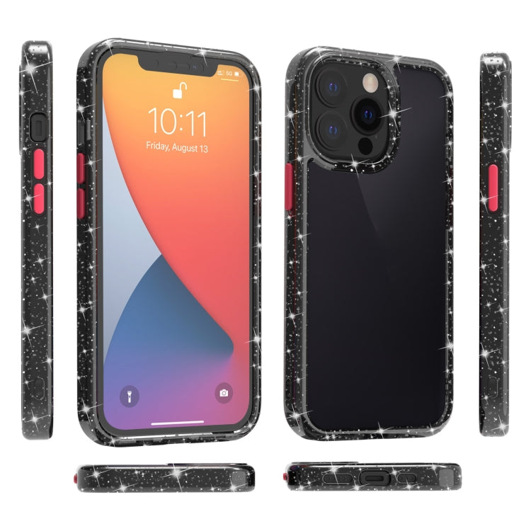 For iPhone 13 Pro Max Kingsteel Wolf Glass Glitter Protective Case