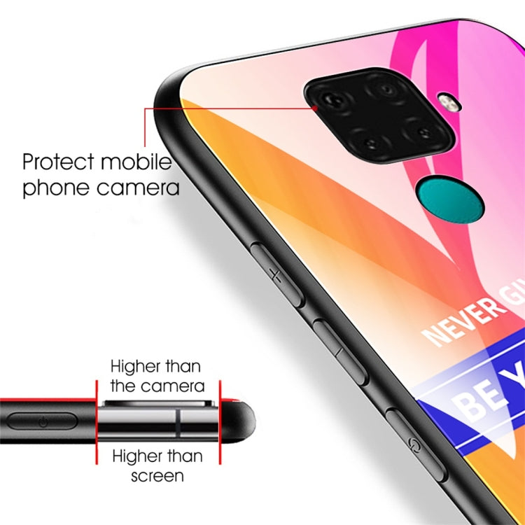 For Huawei nova 5i Pro Shockproof PC + TPU + Glass Protective Case