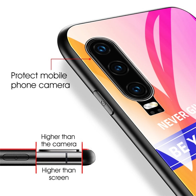 For Huawei P30 Shockproof PC + TPU + Glass Protective Case