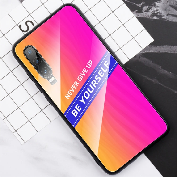 For Huawei P30 Shockproof PC + TPU + Glass Protective Case