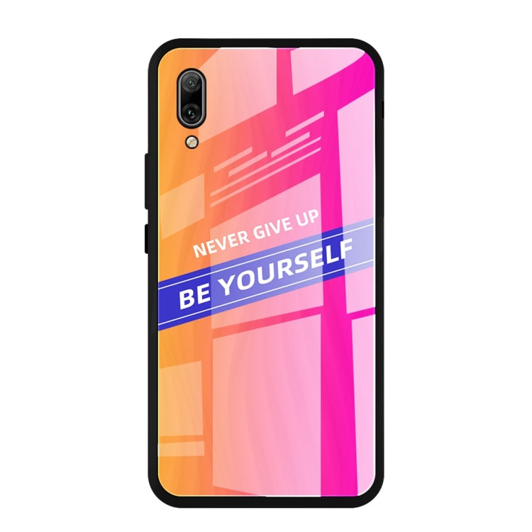 For Huawei Enjoy 9 Plus Shockproof PC + TPU + Glass Protective Case