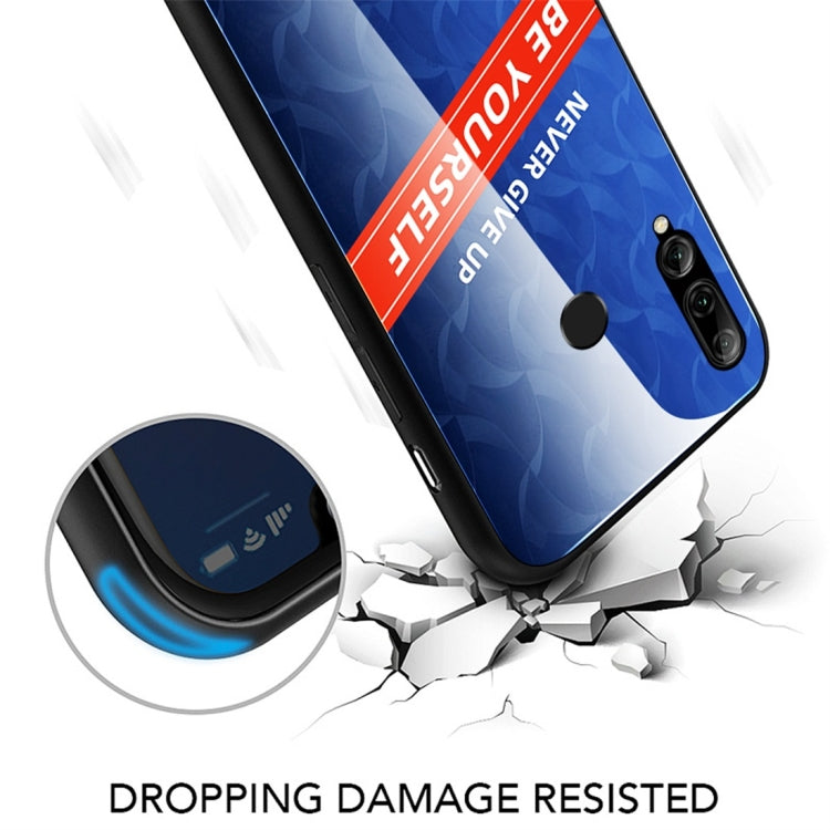 For Huawei Enjoy 9s Shockproof PC + TPU + Glass Protective Case