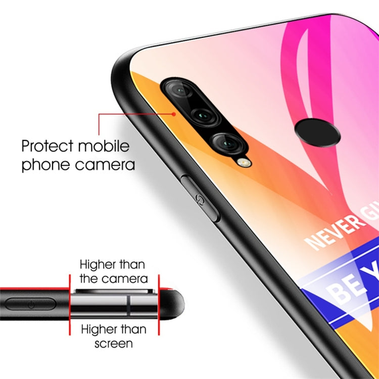 For Huawei Enjoy 9s Shockproof PC + TPU + Glass Protective Case