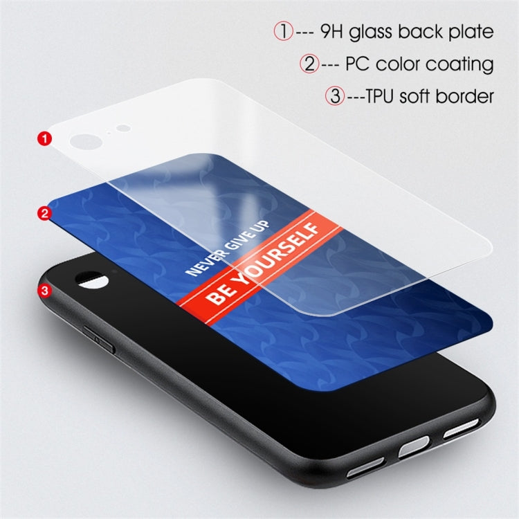 For iPhone 7 / 8 Shockproof PC + TPU + Glass Protective Case