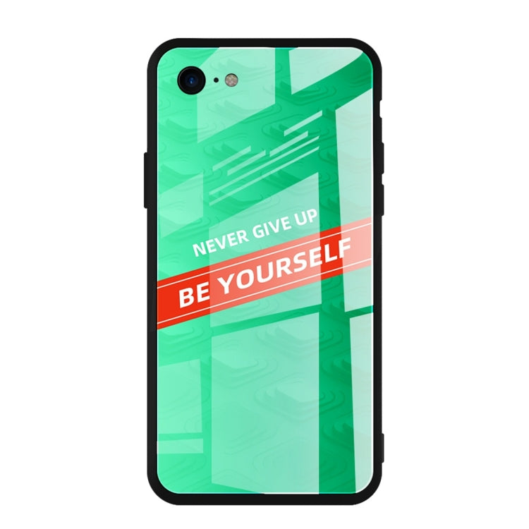 For iPhone 7 / 8 Shockproof PC + TPU + Glass Protective Case