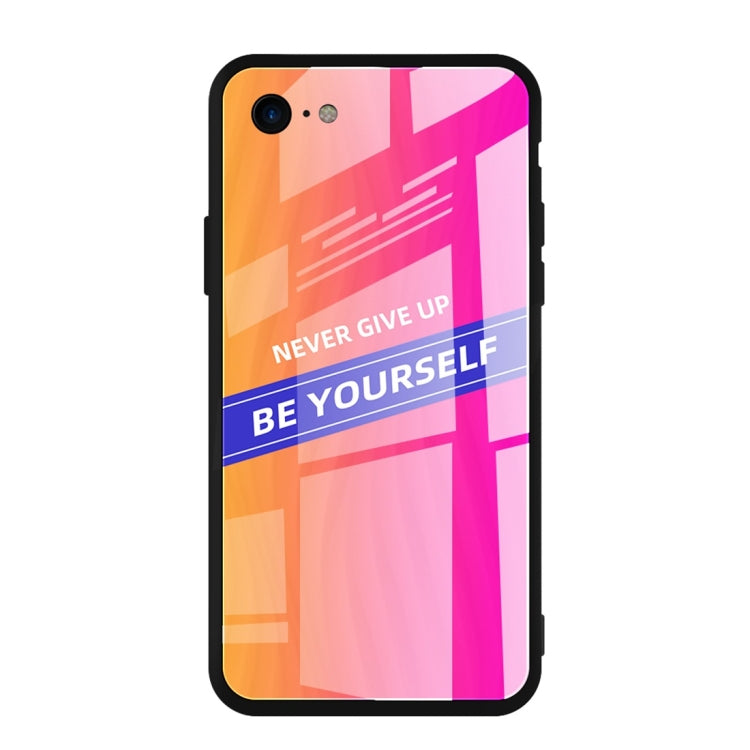 For iPhone 7 / 8 Shockproof PC + TPU + Glass Protective Case