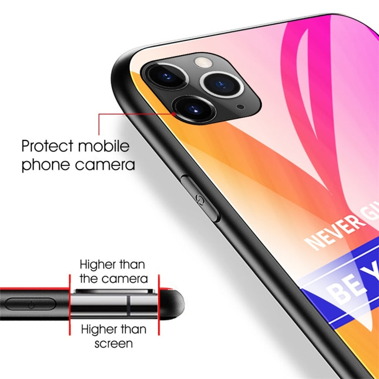 For iPhone 11 Pro Max Shockproof PC + TPU + Glass Protective Case