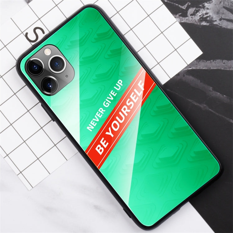 For iPhone 11 Pro Max Shockproof PC + TPU + Glass Protective Case