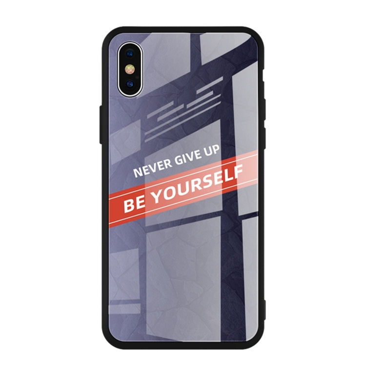 For iPhone X / XS Shockproof PC + TPU + Glass Protective Case
