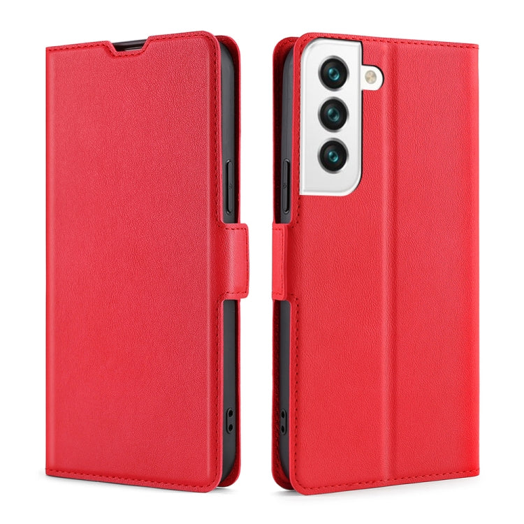 For Samaung Galaxy S22 5G Ultra-thin Voltage Buckle PU + TPU Horizontal Flip Leather Case with Holder & Card Slot