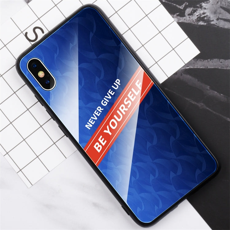 For iPhone XS Max Shockproof PC + TPU + Glass Protective Case
