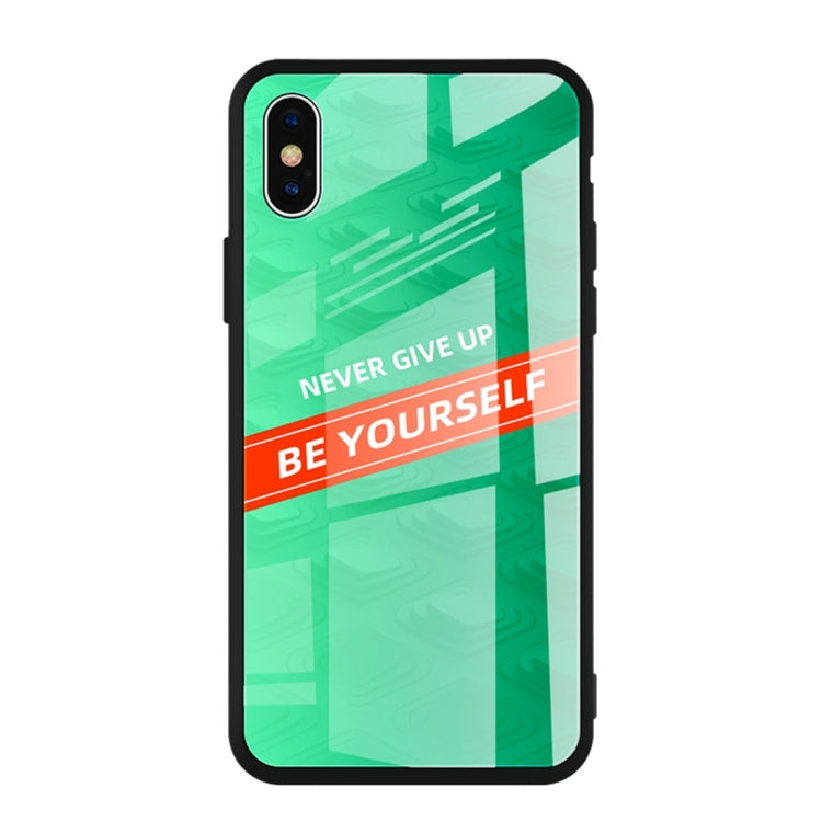 For iPhone XS Max Shockproof PC + TPU + Glass Protective Case