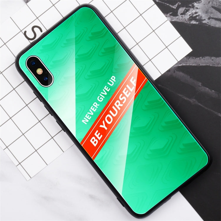 For iPhone XS Max Shockproof PC + TPU + Glass Protective Case