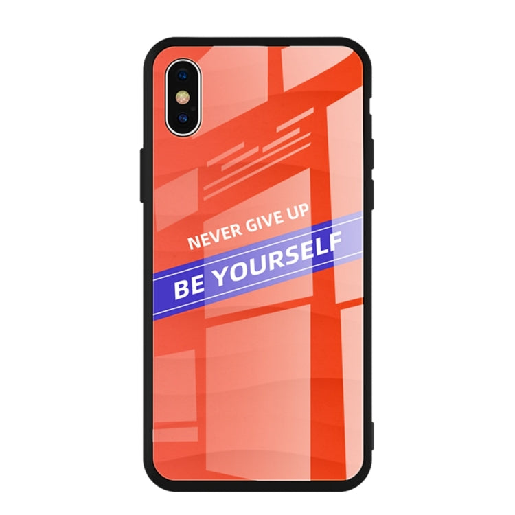 For iPhone XS Max Shockproof PC + TPU + Glass Protective Case