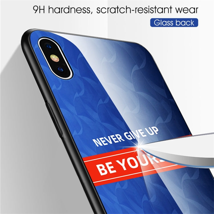 For iPhone XS Max Shockproof PC + TPU + Glass Protective Case