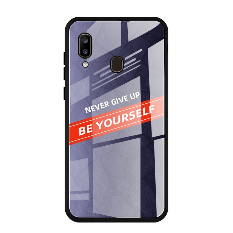 For Galaxy A20 Shockproof PC + TPU + Glass Protective Case