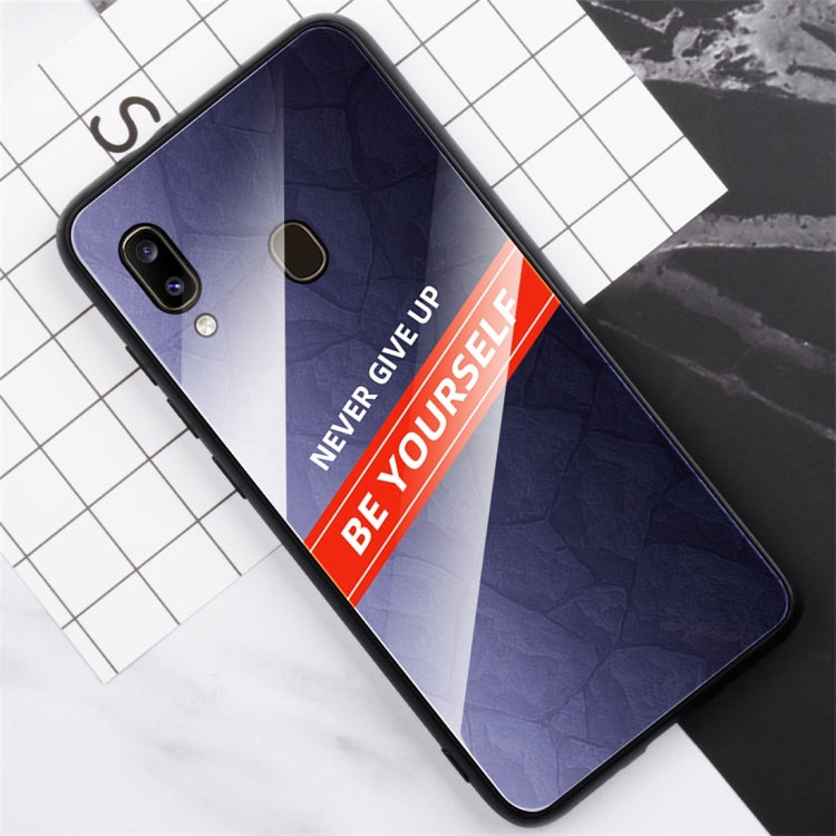 For Galaxy A20 Shockproof PC + TPU + Glass Protective Case