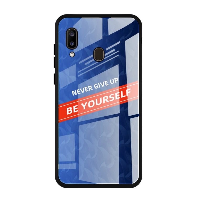 For Galaxy A20 Shockproof PC + TPU + Glass Protective Case
