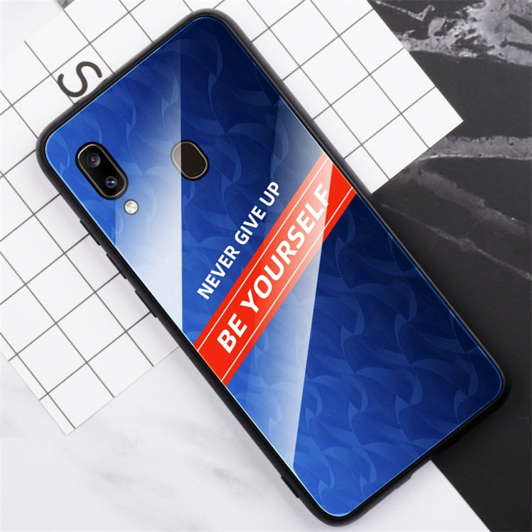 For Galaxy A20 Shockproof PC + TPU + Glass Protective Case