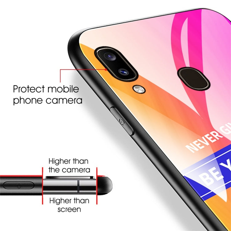 For Galaxy A20 Shockproof PC + TPU + Glass Protective Case