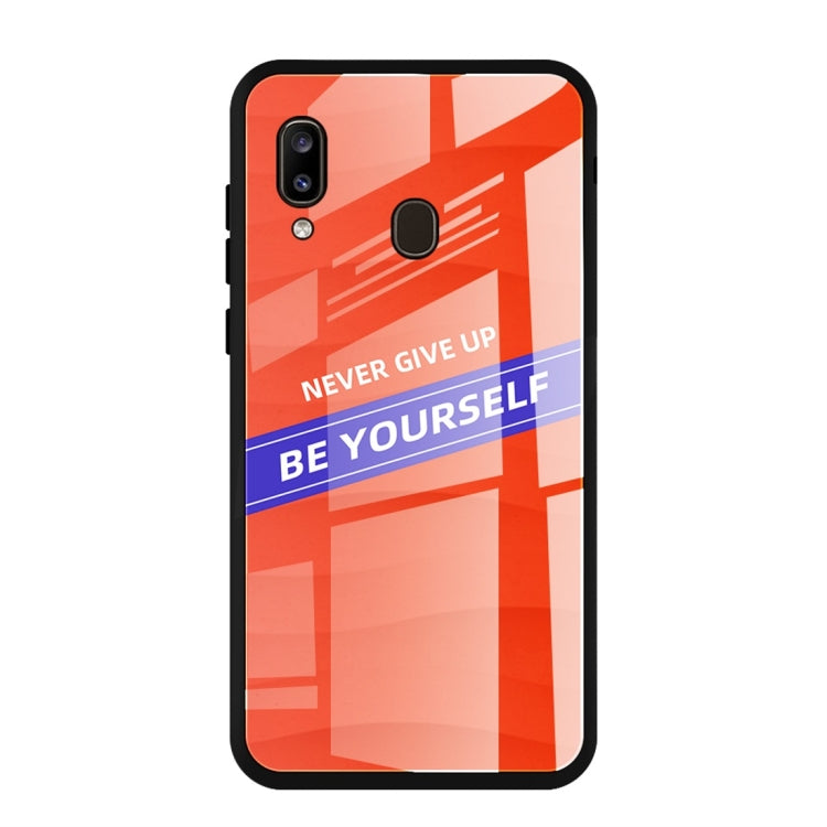 For Galaxy A20 Shockproof PC + TPU + Glass Protective Case