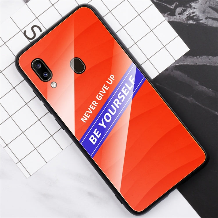 For Galaxy A20 Shockproof PC + TPU + Glass Protective Case