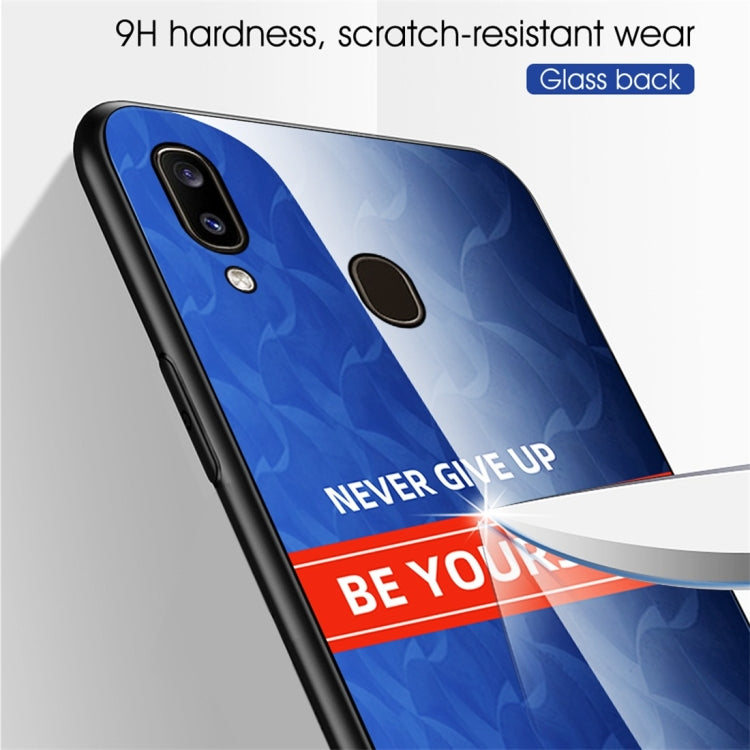 For Galaxy A20 Shockproof PC + TPU + Glass Protective Case