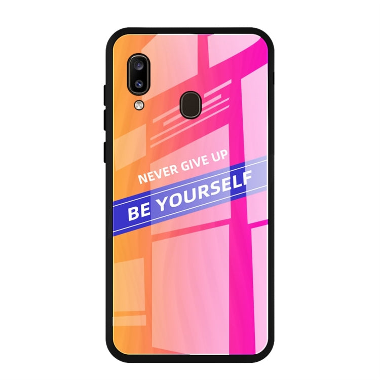 For Galaxy A20 Shockproof PC + TPU + Glass Protective Case
