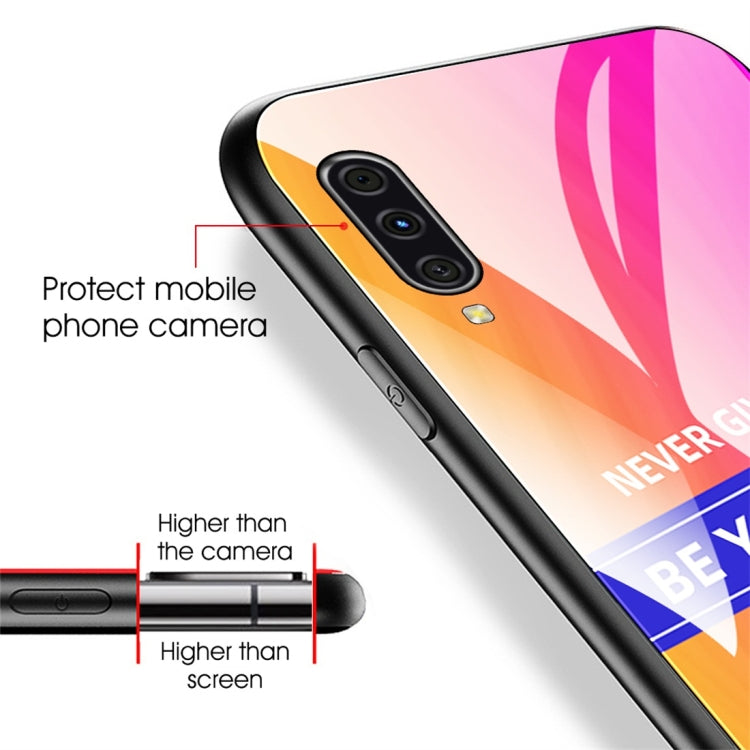 For Galaxy A50 Shockproof PC + TPU + Glass Protective Case