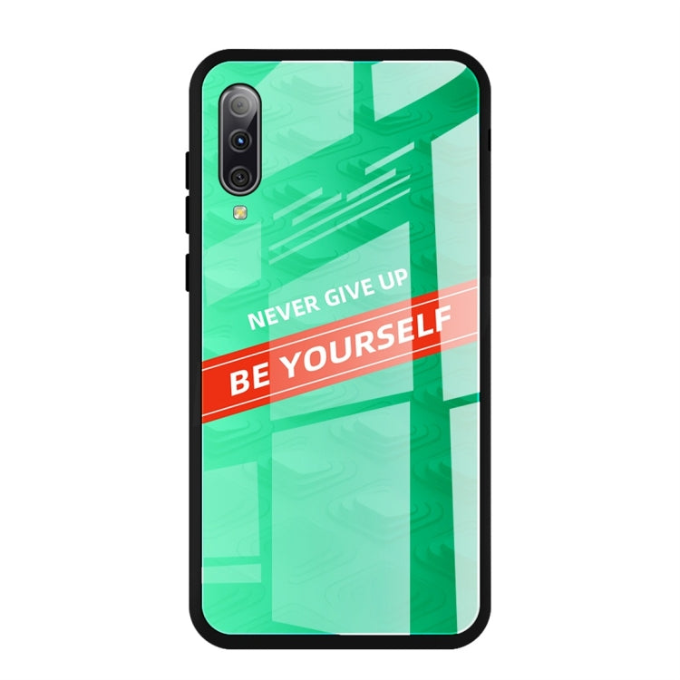 For Galaxy A50 Shockproof PC + TPU + Glass Protective Case