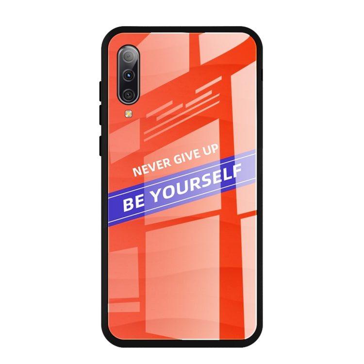 For Galaxy A50 Shockproof PC + TPU + Glass Protective Case