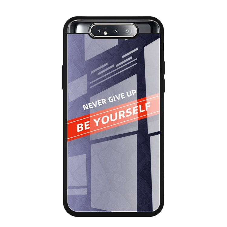 For Galaxy A80 / A90 Shockproof PC + TPU + Glass Protective Case