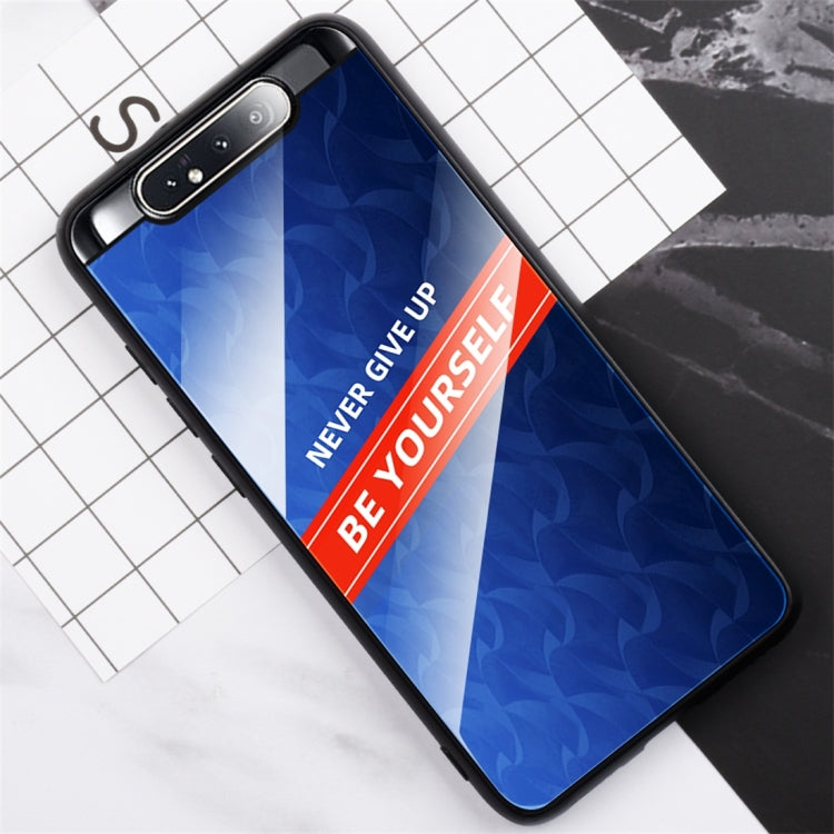 For Galaxy A80 / A90 Shockproof PC + TPU + Glass Protective Case
