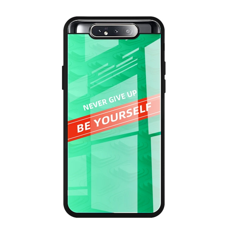 For Galaxy A80 / A90 Shockproof PC + TPU + Glass Protective Case